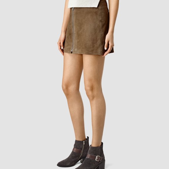 Brand new All Saints Leather Mini Skirt Size 2 - Picture 6 of 11